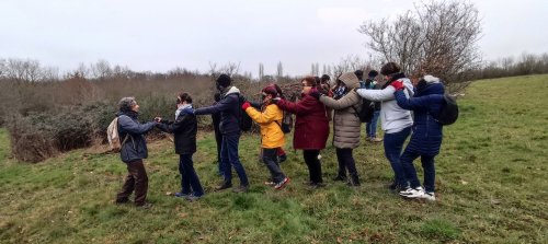 Immersion nature Départ en chenille aveugle - Formation CLAS dehors - IFFCAM, Fév 2024